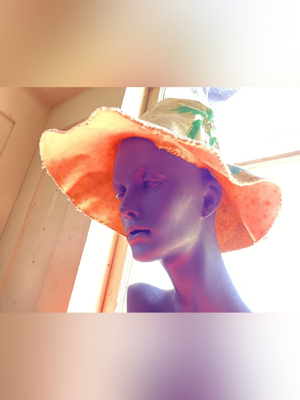 Vintage Maui hand painted sun hat